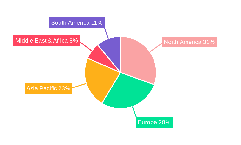Transportation Service Market Share by Region - Global Geographic Distribution