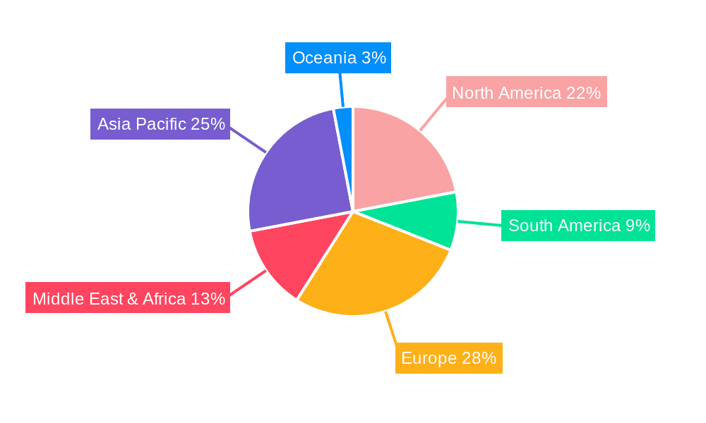 Tugboat Service Market Share by Region - Global Geographic Distribution