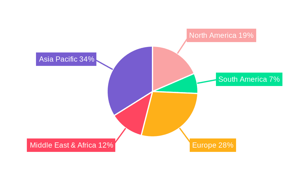 Tunnelling Cables Market Share by Region - Global Geographic Distribution