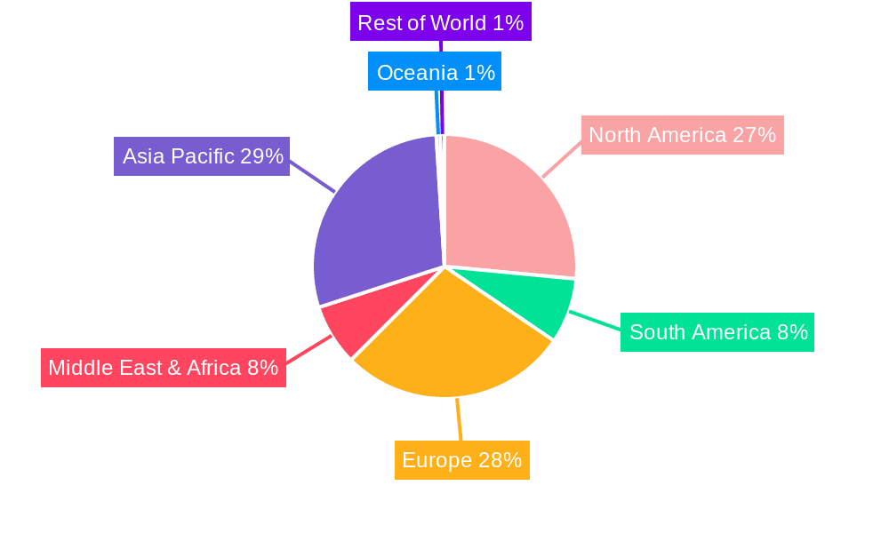 3D Map System For Automotive Market Share by Region - Global Geographic Distribution