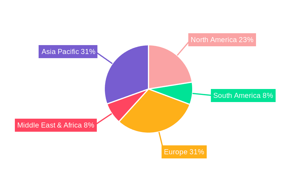 Automotive ISOFIX Mounts Market Share by Region - Global Geographic Distribution