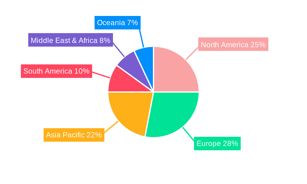 Electronic Ear Tags for Livestock Market Share by Region - Global Geographic Distribution