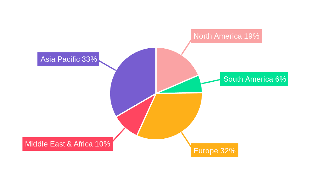 Interior Door Systems of Railway Vehicle Market Share by Region - Global Geographic Distribution