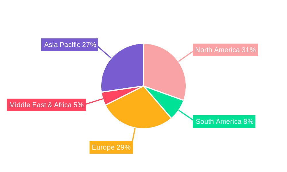 Large Displacement Motorcycle Market Share by Region - Global Geographic Distribution