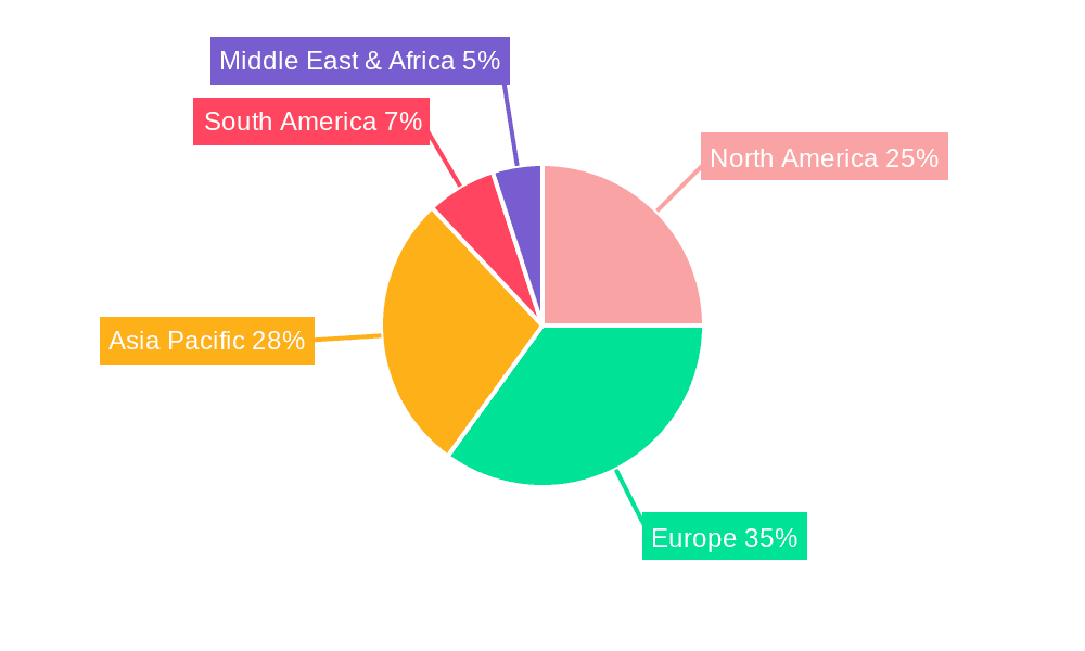 Mohair Yarns Market Share by Region - Global Geographic Distribution