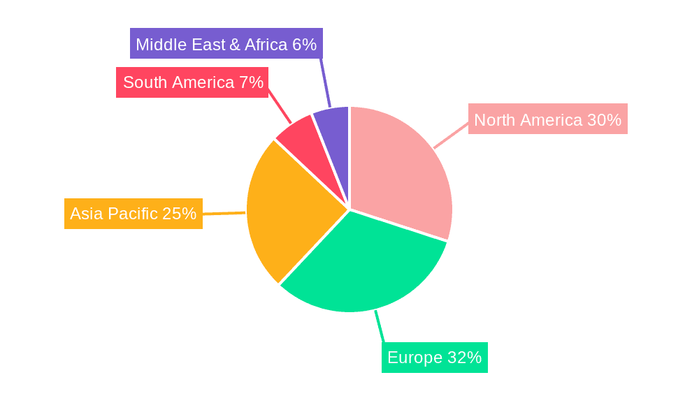 3D Printing Material in Automotive Market Share by Region - Global Geographic Distribution