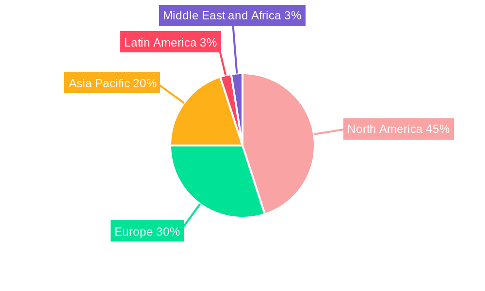 Adult Malignant Glioma Therapeutics Market Market Share by Region - Global Geographic Distribution