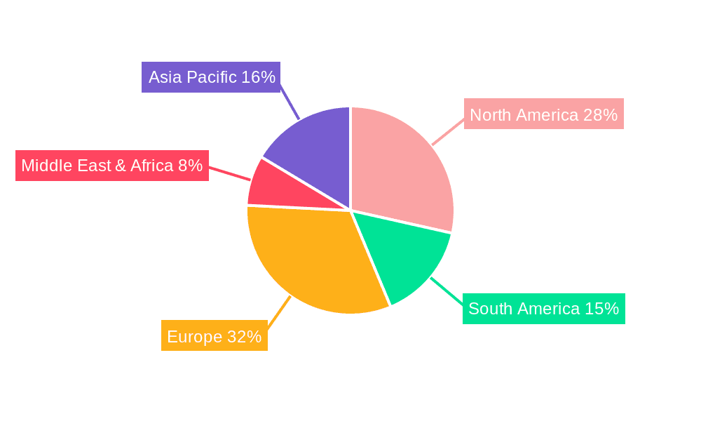 Agricultural High-Horsepower Tractor Market Share by Region - Global Geographic Distribution