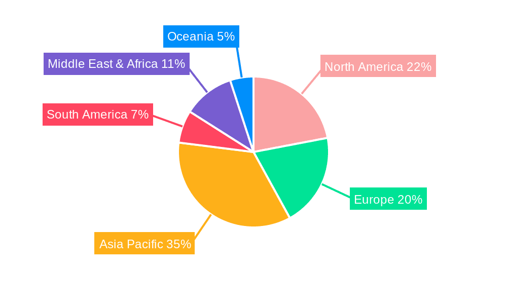 Air Conditioning System Refrigerant Market Share by Region - Global Geographic Distribution