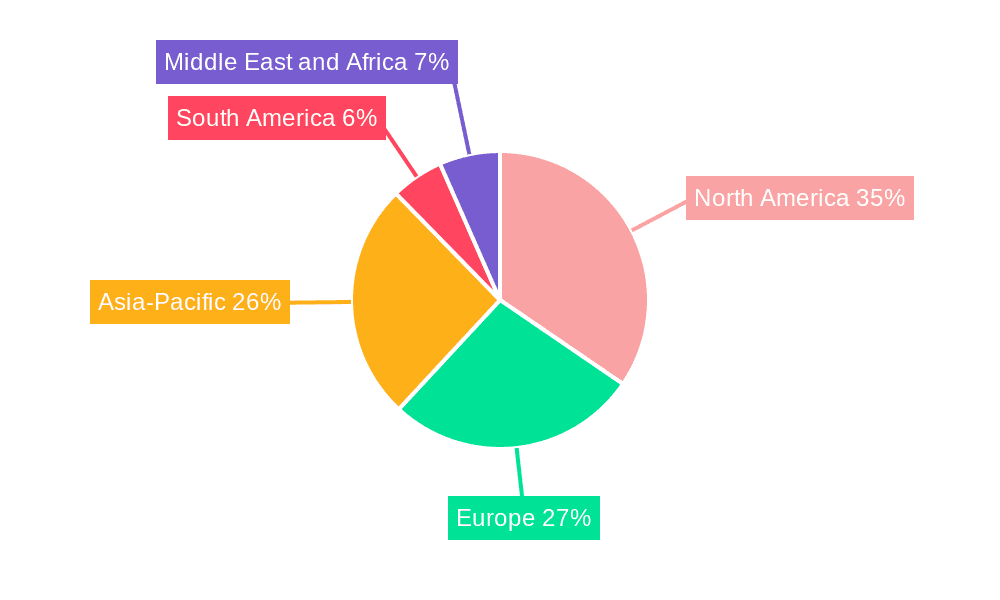 Aircraft Cabin Lighting Market Market Share by Region - Global Geographic Distribution