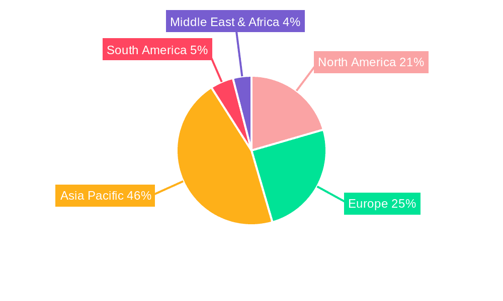 Ammonium Dihydrogen Phosphate for Battery Market Share by Region - Global Geographic Distribution
