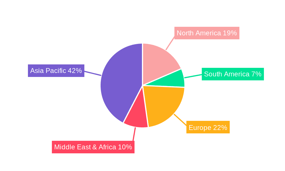 Amorphous Graphite Powder Market Share by Region - Global Geographic Distribution