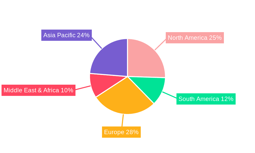 Architecture Solar Control Film Market Share by Region - Global Geographic Distribution