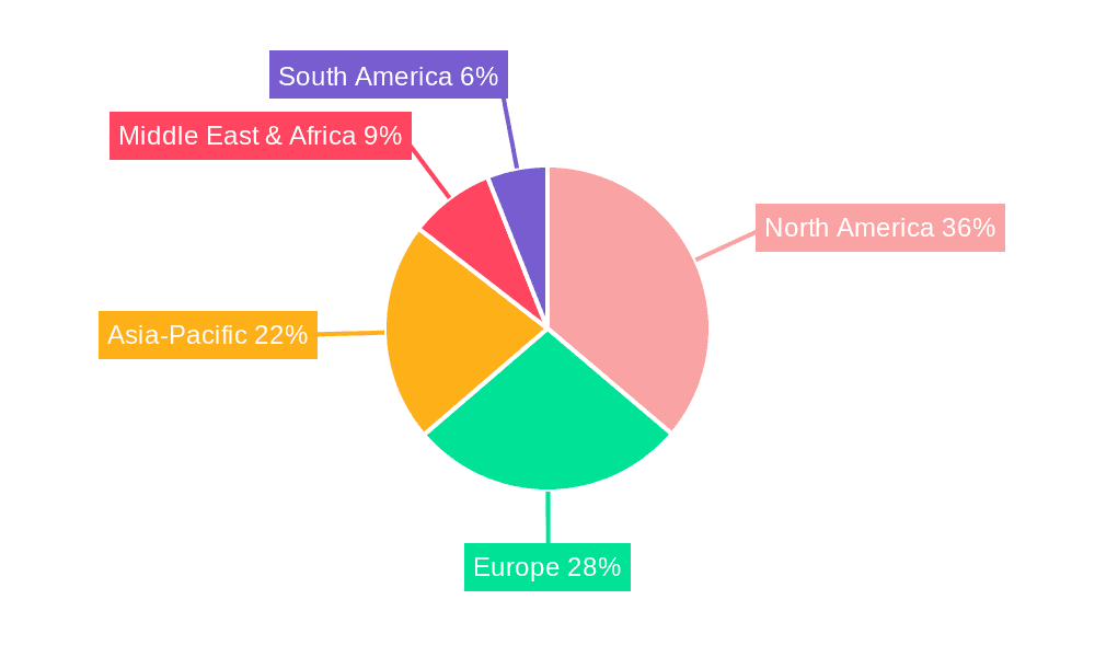 Artillery Propulsion System Market Market Share by Region - Global Geographic Distribution