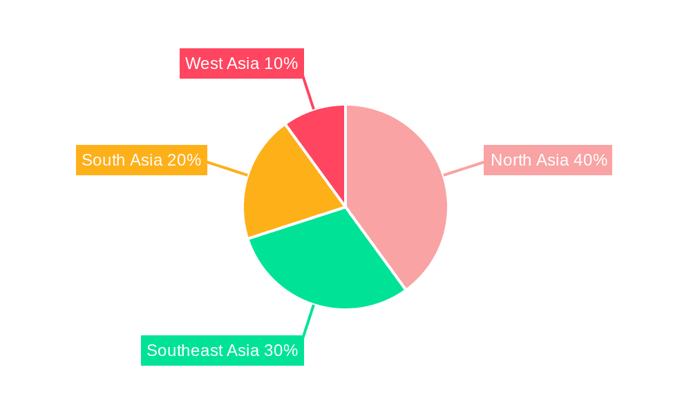 Asia Pacific Airport Ground and Cargo Handling Services Market Market Share by Region - Global Geographic Distribution