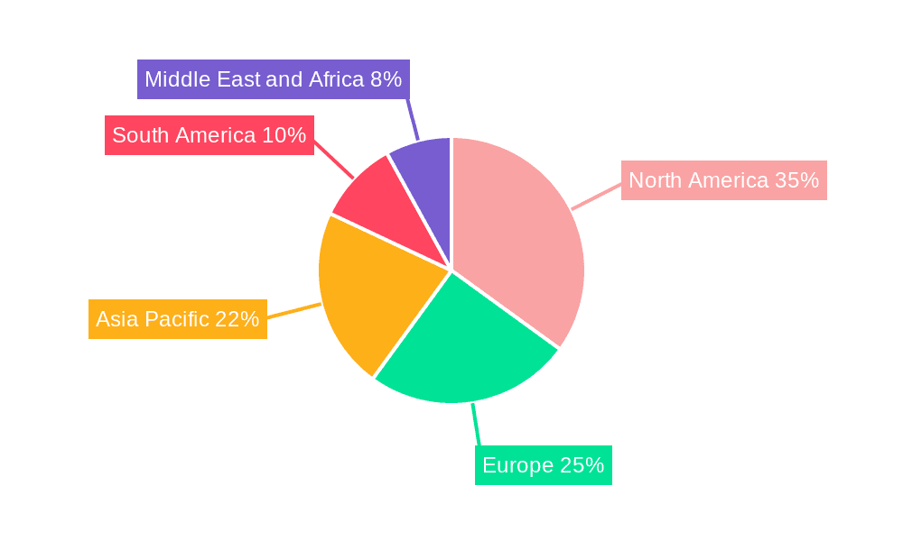 Automated Software Testing Solutions Market Share by Region - Global Geographic Distribution