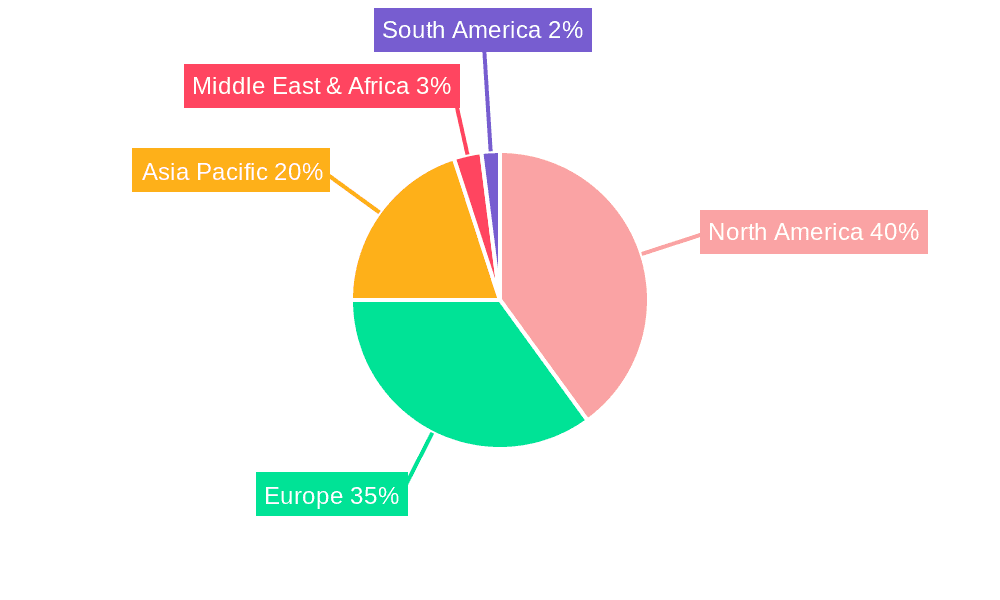 Automotive Artificial Intelligence Market Share by Region - Global Geographic Distribution
