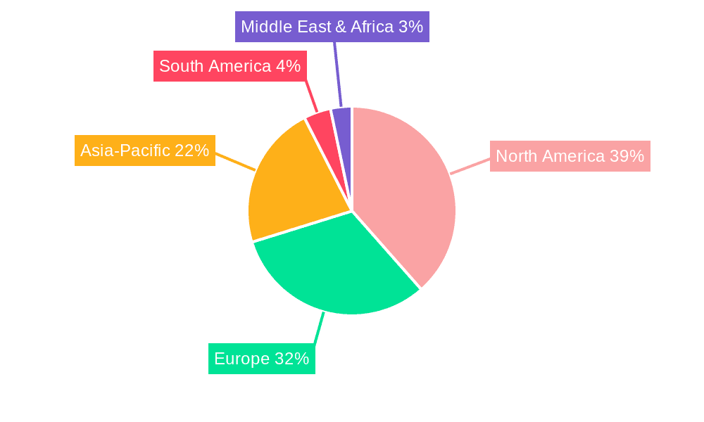 Automotive Blind Spot Detection System Market Market Share by Region - Global Geographic Distribution