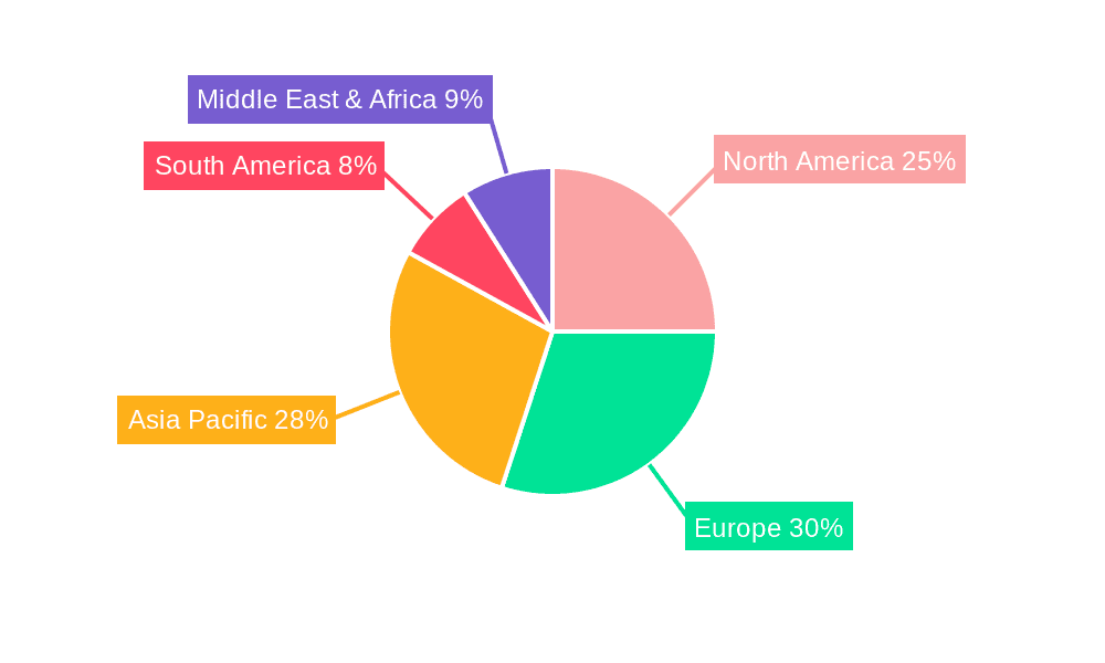 Automotive Competition Tyre Market Share by Region - Global Geographic Distribution