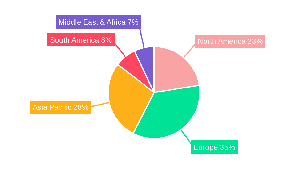 Automotive Exhaust Aftertreatment Systems Market Share by Region - Global Geographic Distribution