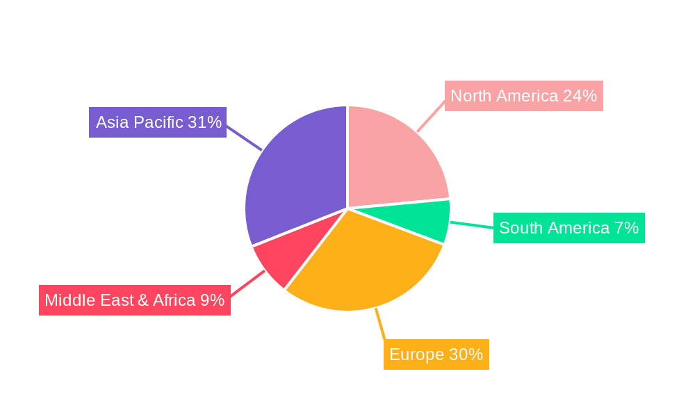 Automotive Seatbelt Retractor Market Share by Region - Global Geographic Distribution