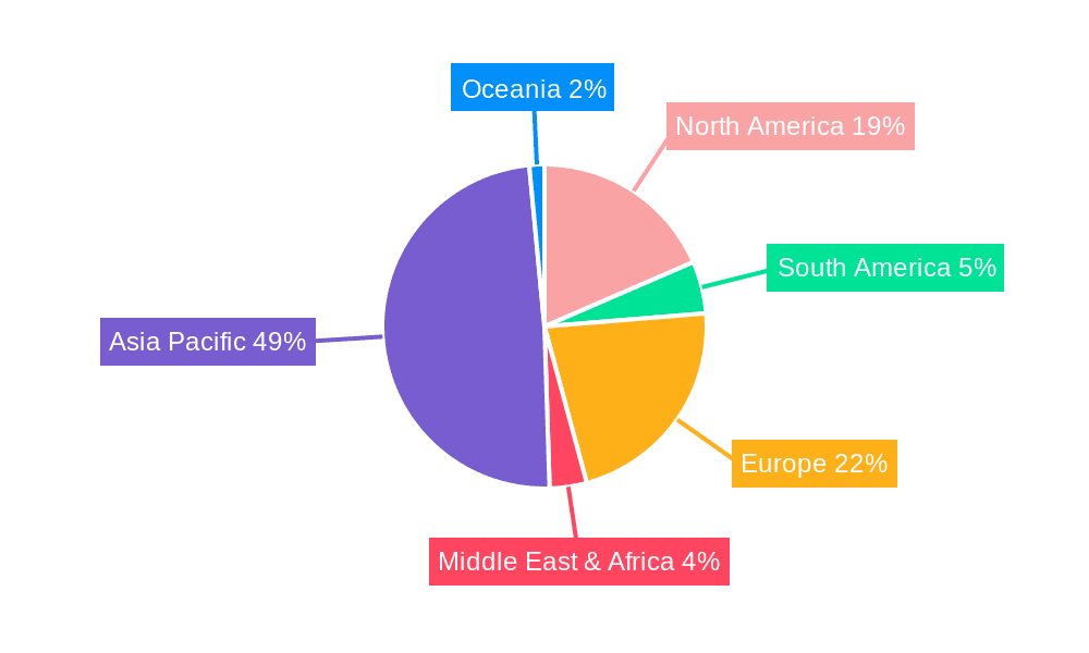 Battery Grade Natural Graphite Anode Market Share by Region - Global Geographic Distribution
