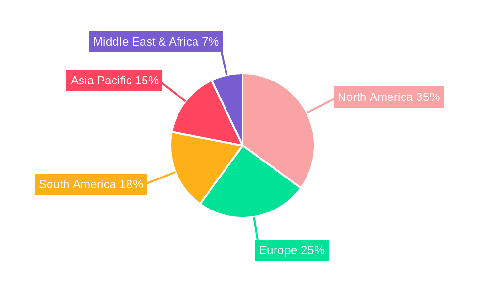 Beef Market Share by Region - Global Geographic Distribution
