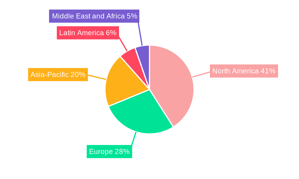 Big Data Analytics Market Market Share by Region - Global Geographic Distribution