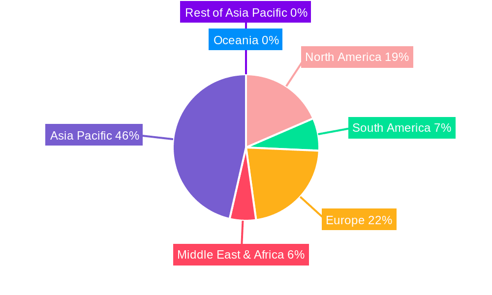 Bio-Based Nylon 56 Yarn Market Share by Region - Global Geographic Distribution