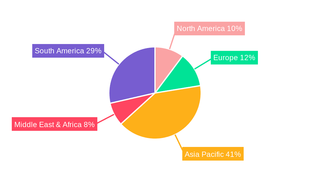 Bitumen Emulsifier for Road Market Share by Region - Global Geographic Distribution