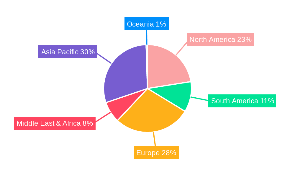 Blades For Tobacco Industry Cutting Machinery Market Share by Region - Global Geographic Distribution