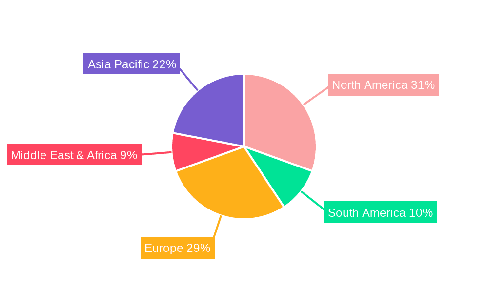 Bleisure Tourism Market Share by Region - Global Geographic Distribution