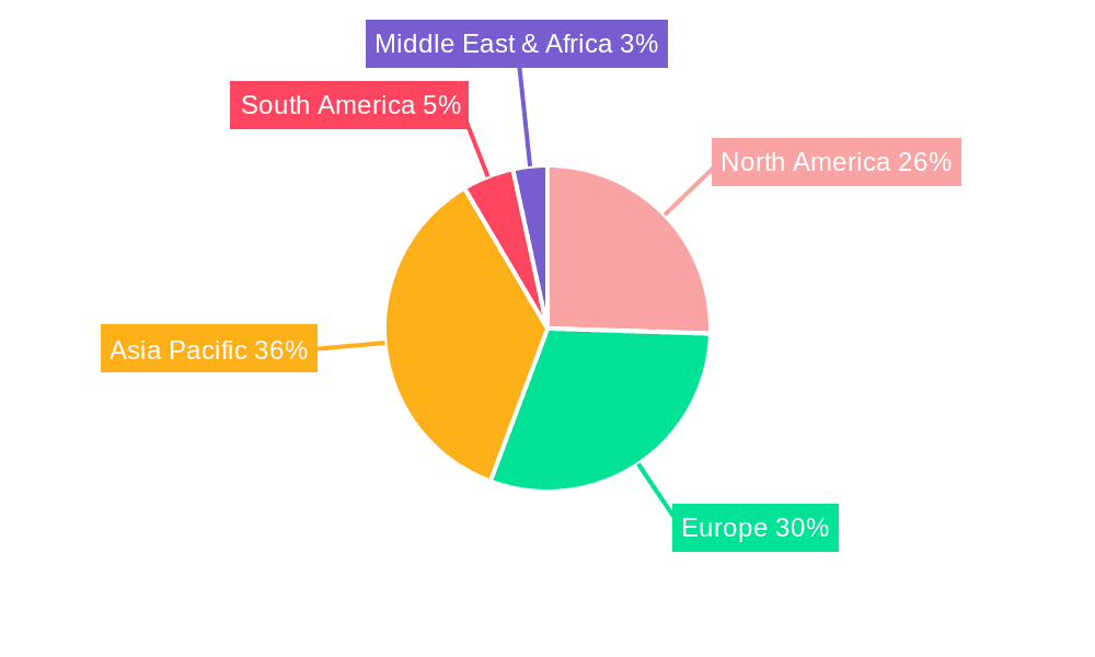 Car Seat Heating System Market Share by Region - Global Geographic Distribution