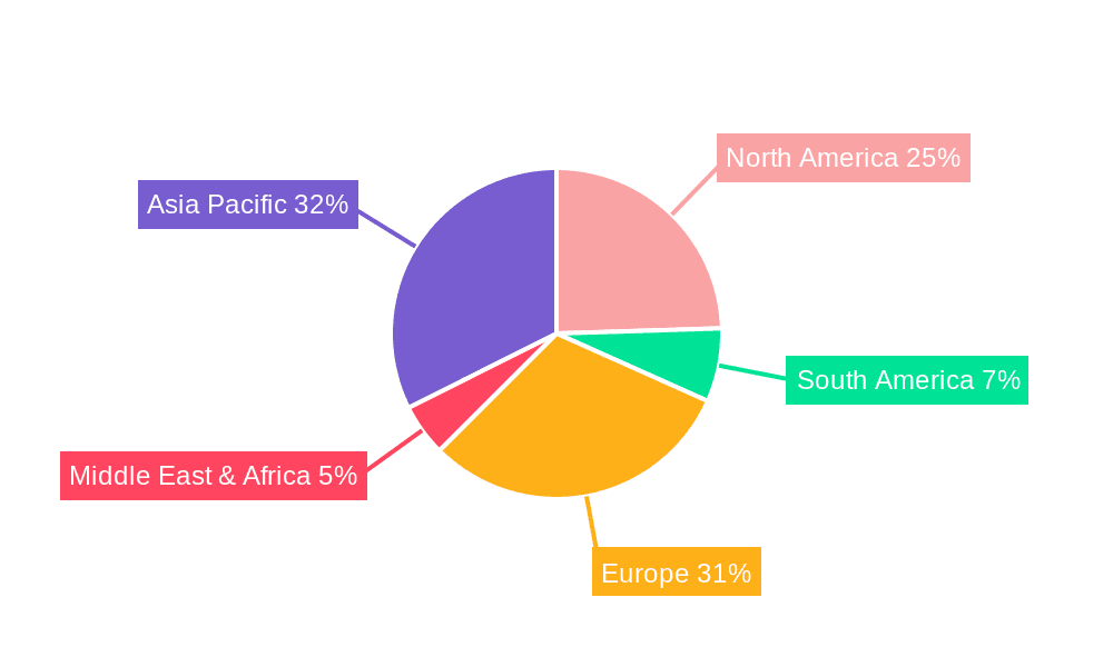 Cellulose Microfibrils and Nanofibers Market Share by Region - Global Geographic Distribution