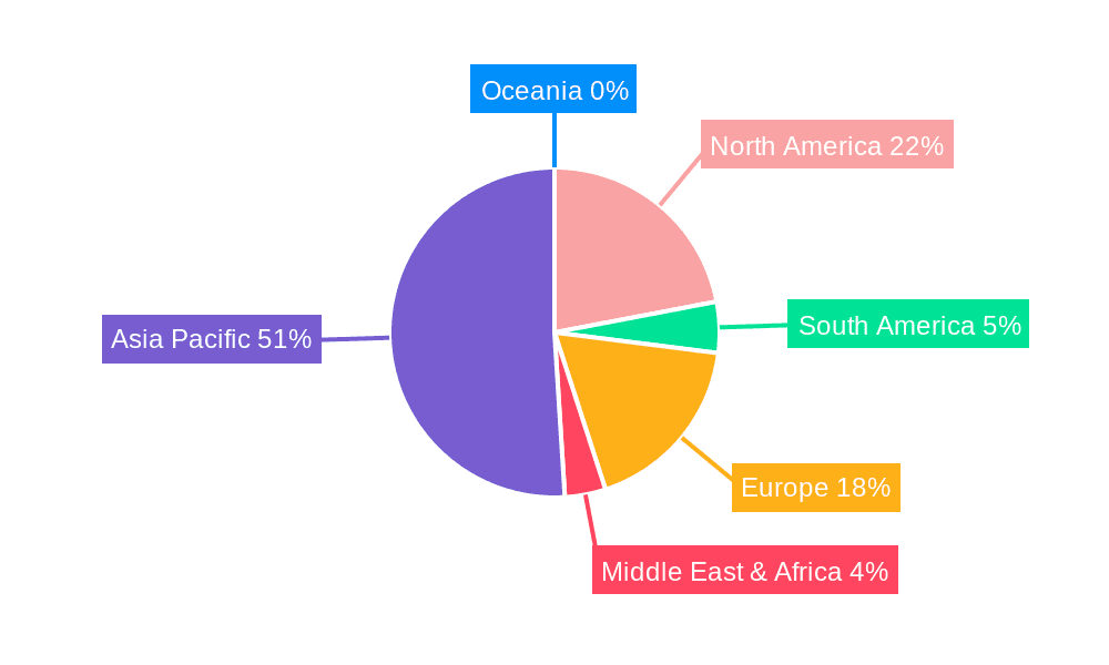 Chemical Vapor Deposition Gases Market Share by Region - Global Geographic Distribution