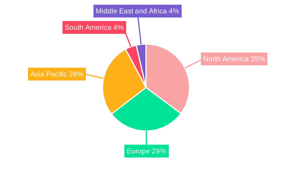 Chillers Market Market Share by Region - Global Geographic Distribution