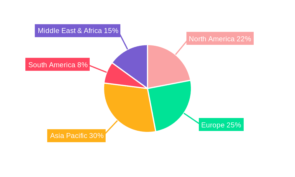 Chlorinated Paraffin Firestop Material Market Share by Region - Global Geographic Distribution