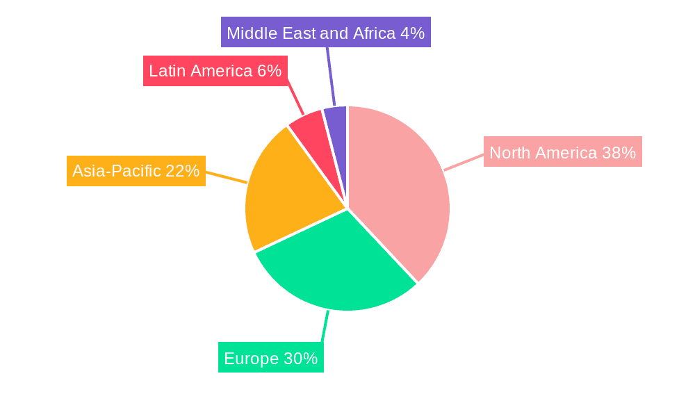 Chromatography Solvents Market Market Share by Region - Global Geographic Distribution