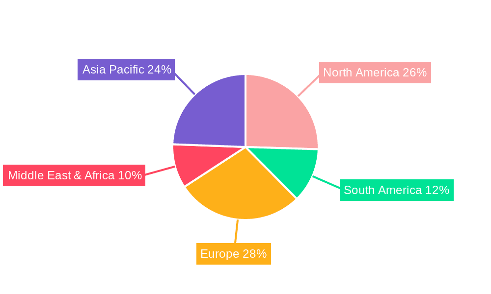Cinnarizine API Market Share by Region - Global Geographic Distribution