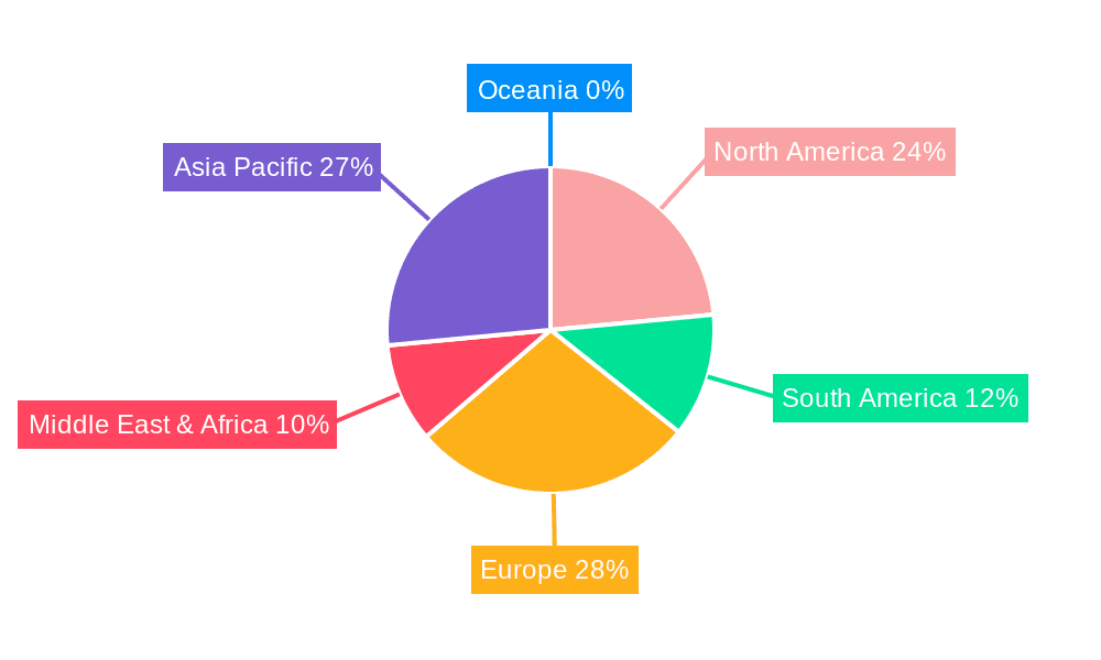Citrus Based Dietary Fibers Market Share by Region - Global Geographic Distribution