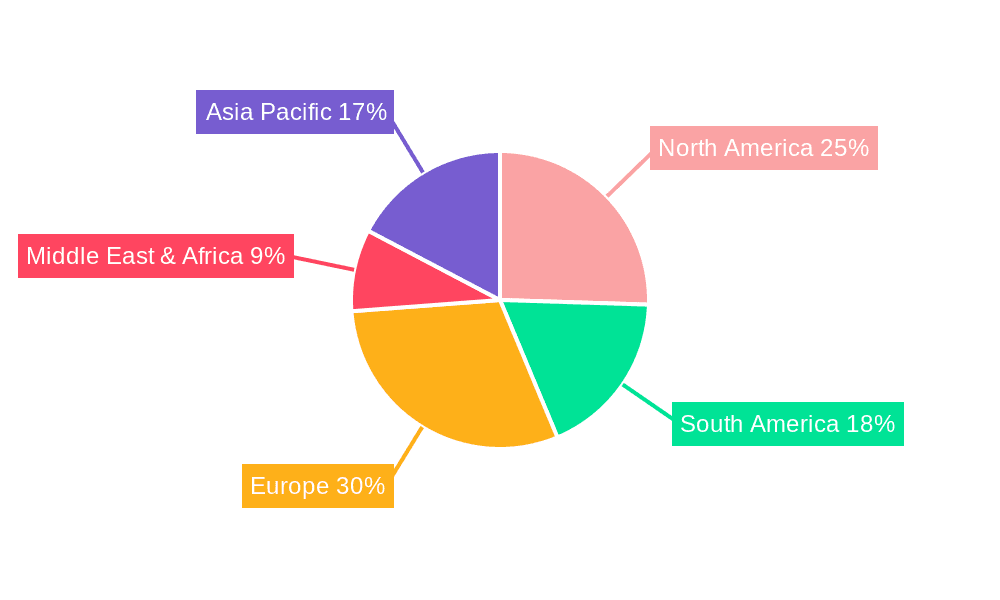 Citrus-based Pulp Pellets for Feed Market Share by Region - Global Geographic Distribution