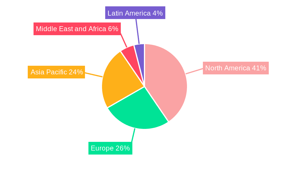 Cloud Computing Market Market Share by Region - Global Geographic Distribution