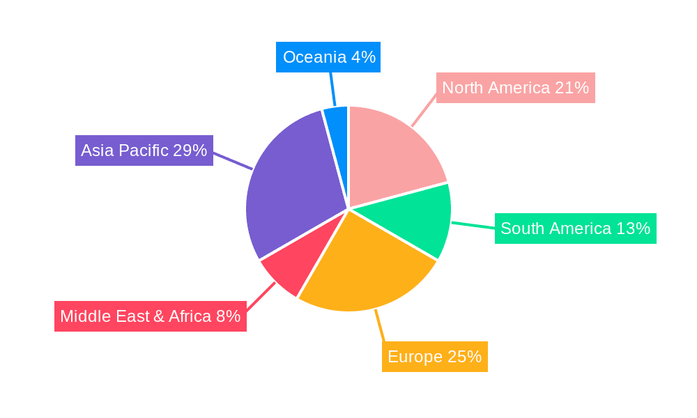 Coconut Oil Fat Powder Market Share by Region - Global Geographic Distribution
