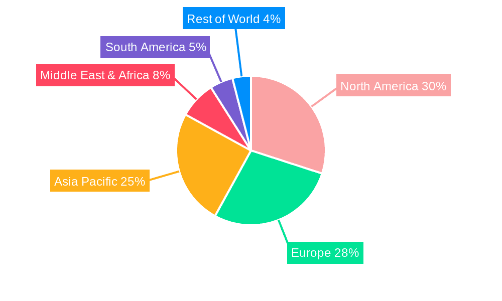 Commercial Aircraft Cabin Carpet Market Share by Region - Global Geographic Distribution