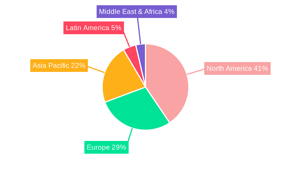 Commercial Aircraft Gas Turbine Engine Market Market Share by Region - Global Geographic Distribution