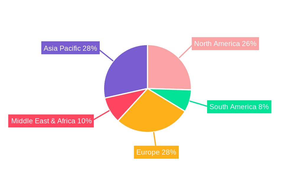 Construction Glass Film Market Share by Region - Global Geographic Distribution
