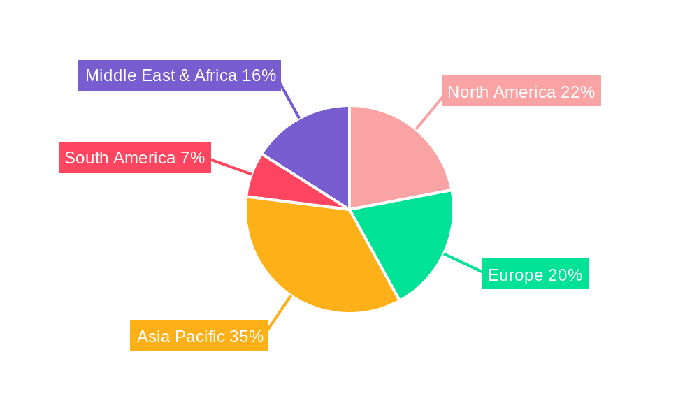 Consumer Electronics Desiccant Market Share by Region - Global Geographic Distribution