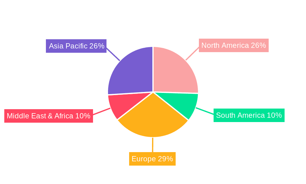 Contactless Entrance Card Market Share by Region - Global Geographic Distribution