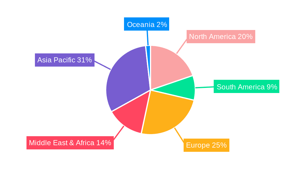 Container Reach Stacker Crane Market Share by Region - Global Geographic Distribution