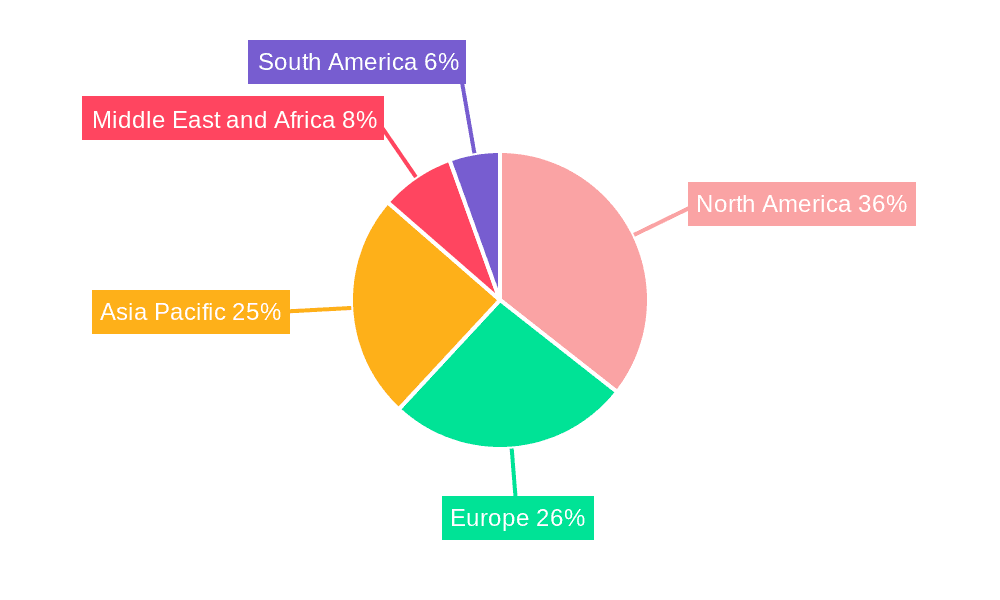 Content Analytics Market Market Share by Region - Global Geographic Distribution